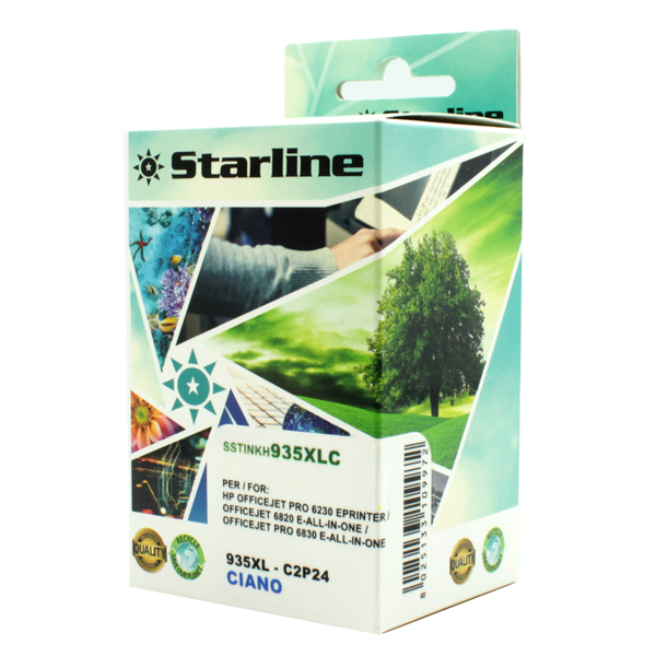 SSTINKH935XLC Starline - Cartuccia ink Compatibile - per HP 935XL - Ciano - C2P24AE - 935XL 27ml