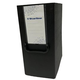 Scatola archivio con maniglia - dorso 20 cm - 25 x 35 cm - nero - Starline
