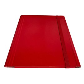 Cartella 3 lembi con elastico piatto - A4 - dorso variabile - rosso - Starline