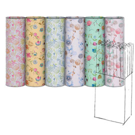 Rotolo carta regalo riciclata Fiori di campo - 70cmx200m - fantasie assortite - Rex Sadoch