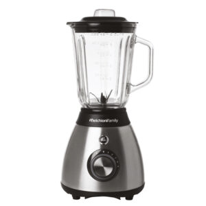 Frullatore Frullo Glass - con bicchiere in vetro - 600 W - nero/argento - Melchioni family