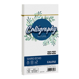 Busta Calligraphy Shiro Eco - 110 x 220 mm - 120 gr - gesso - Favini - conf. 25 pezzi
