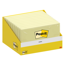 Blocco foglietti Post-it  - 76 x 127 mm - Giallo canary - 100 fogli - Post-it - conf. 10 blocchi