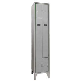 Armadio spogliatoio in metallo salvaspazio - a 2 ante a L - 40 x 50 x 195 cm - grigio - Fasma