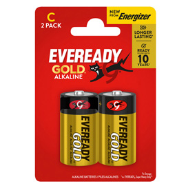 Pila mezzatorcia - C - LR14 - Eveready Gold- alcalina - Energizer - blister 2 pezzi