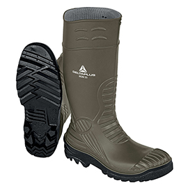 Stivali di sicurezza Iron S5 SRC - taglia 41 - PVC - kaki/nero - Deltaplus