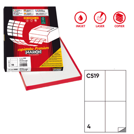 Etichette adesive C/519 - in carta - permanenti - 105 x 148