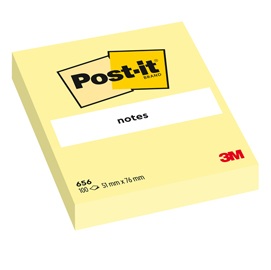Blocco foglietti - 656 - 76 x 51 mm - giallo Canary - 100 fogli - Post-it