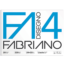Album F4 - 24 x 33 cm - 20 fogli - 220 gr - liscio - Fabriano