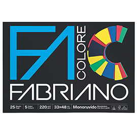 Album FaColore - 33 x 48 cm - 25 fogli - 220 gr - 5 colori - Fabriano