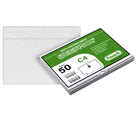 Busta adesiva Speedy Doc - senza stampa - C4 (33 x 22 cm) - LDPE - trasparente - Favorit - conf. 50 pezzi
