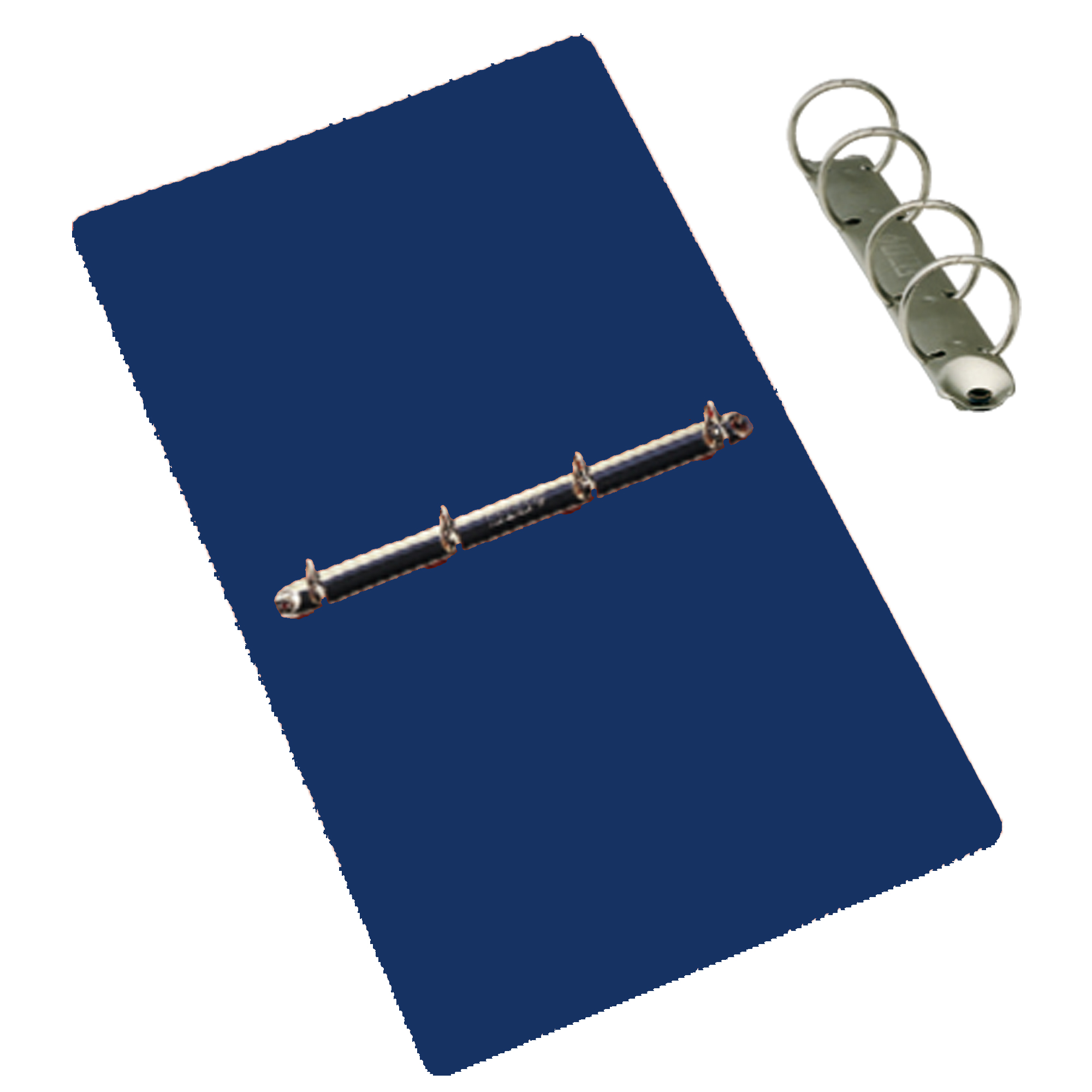 37431 Raccoglitore Presspan - A4 - 4 anelli 25 mm - dorso 4 cm - blu - Cartotecnica del Garda