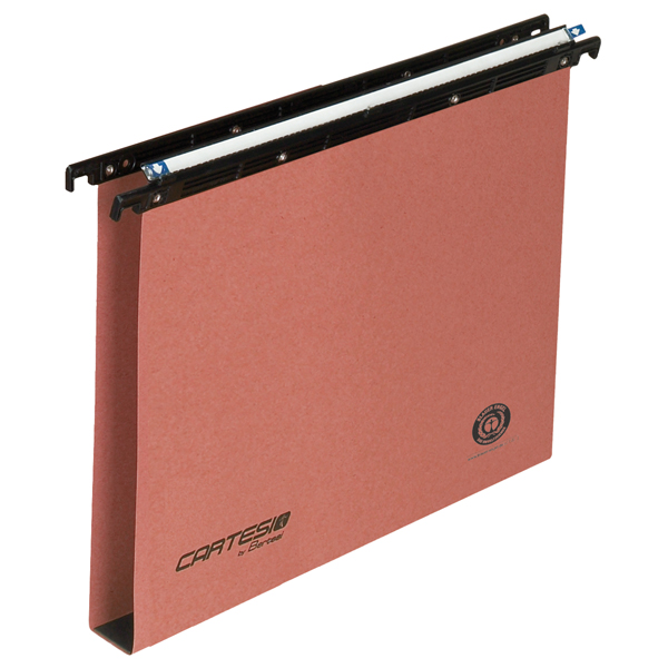 45682 Cartella sospesa Cartesio - cassetto - interasse 38 cm - fondo U - 36 x 25 cm - arancio - Bertesi