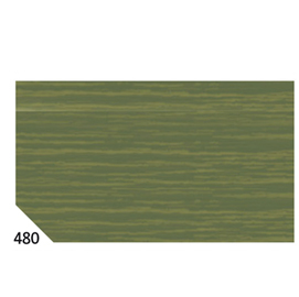 Carta crespa - 50 x 250 cm - 48 gr - verde oliva 480 - Rex Sadoch - conf.10 rotoli