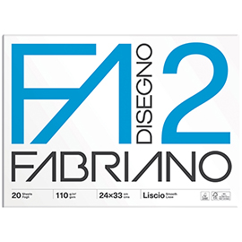 Album F2 - 24 x 33 cm - 20 fogli - 110 gr - liscio - 4 angoli - Fabriano