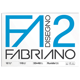 Album F2 - 33 x 48 cm - 12 fogli - 110 gr - ruvido - collato - Fabriano
