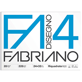 Album F4 - 24 x 33 cm - 20 fogli - 220 gr - liscio squadrato - Fabriano
