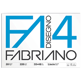 Album F4 - 33 x 48 cm - 220 gr - 20 fogli - liscio - Fabriano