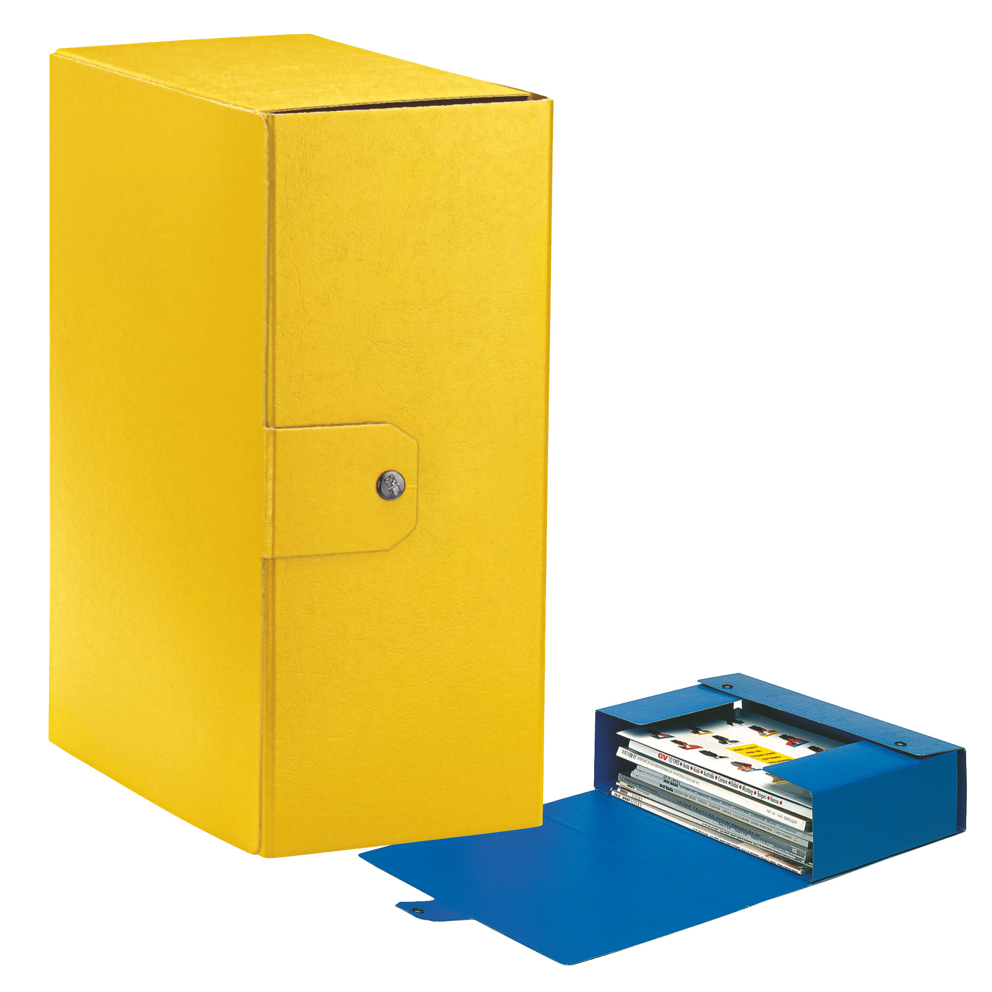 48358 Scatola progetto Eurobox - dorso 15 cm - 25 x 35 cm - giallo - Esselte