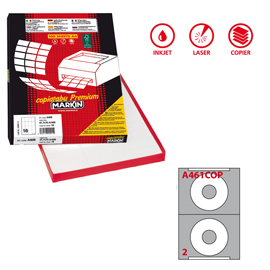 Etichette adesive A/461 - in carta - permanenti - diametro CD 114