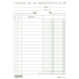 Schede - 2 colonne - 17 x 12 cm verticale - Edipro - conf. 100 pezzi