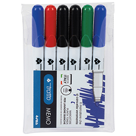 Pennarello Tratto Memo - a secco - per lavagne cancellabili - punta conica - tratto 2