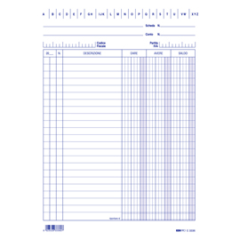 Schede - dare/avere/saldo - 21 x 15 cm - Edipro - conf. 100 pezzi