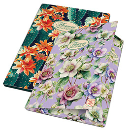 Cartella 3 lembi con elastico Nature Flowers - A4 - dorso piatto - fantasie assortite - Pigna