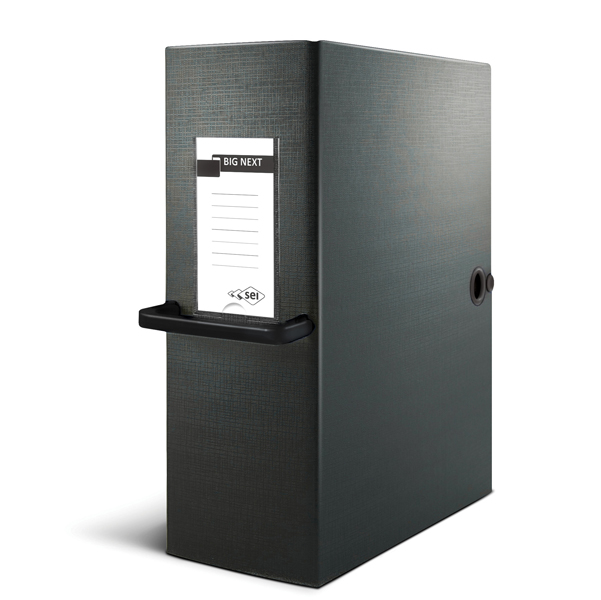 Scatola archivio Big Next - dorso 16 cm - 25 x 35 cm - nero/nero - Sei Rota