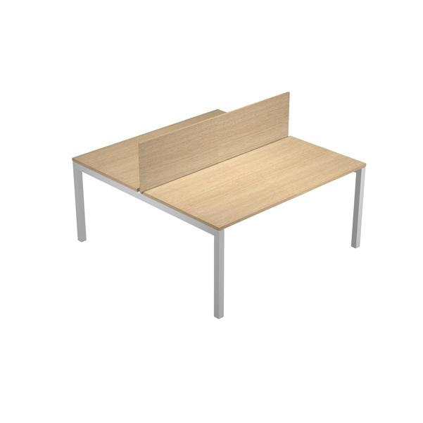 Pannello divisorio Agorà - per scrivania multiple - 160 x 32 cm - rovere