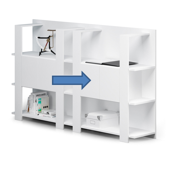 86668 Coppia antine + paretine per libreria Concept - 60x36