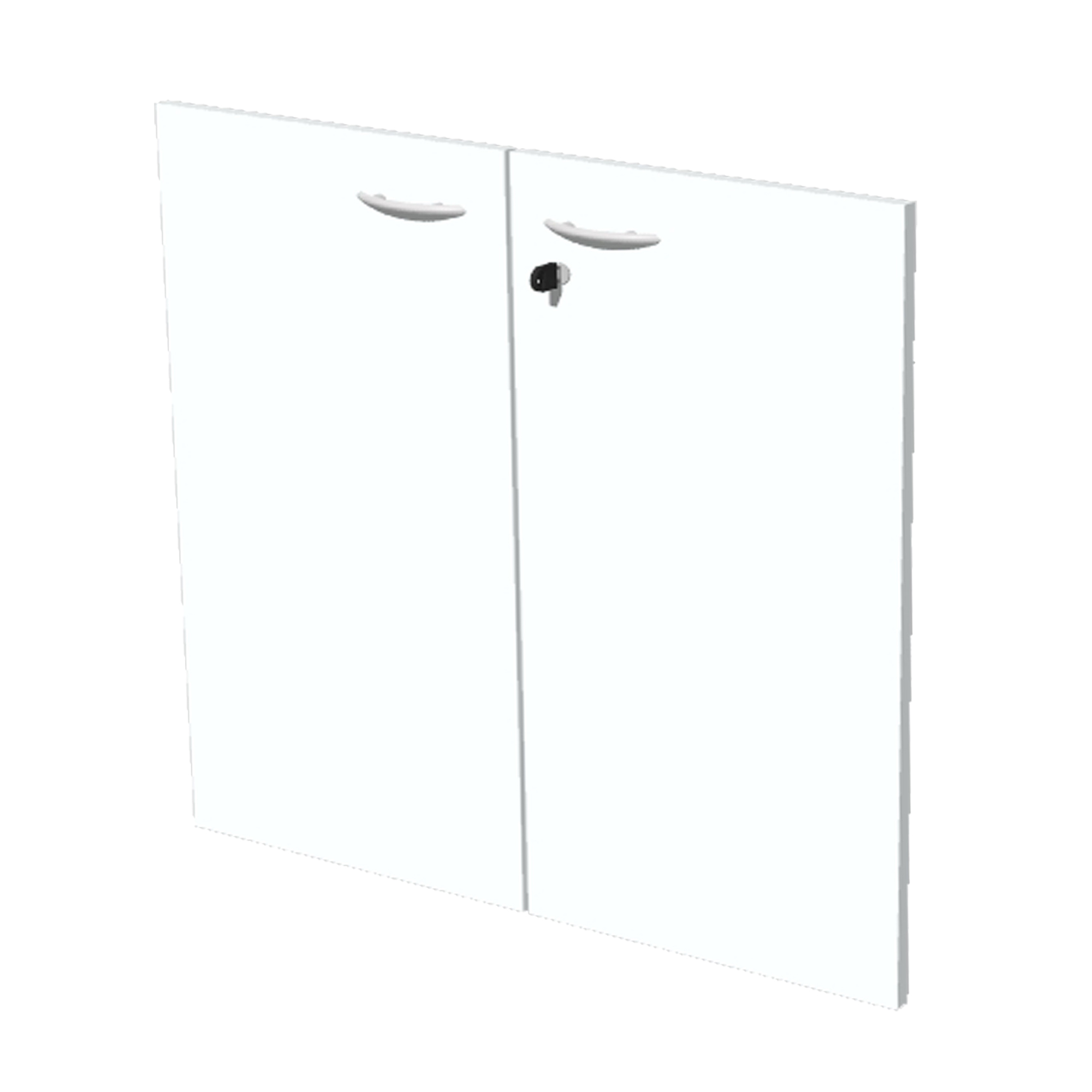 74403 Coppia ante Easy - per mobile basso - 80 x 67 cm - spessore 18 mm - melaminico - bianco