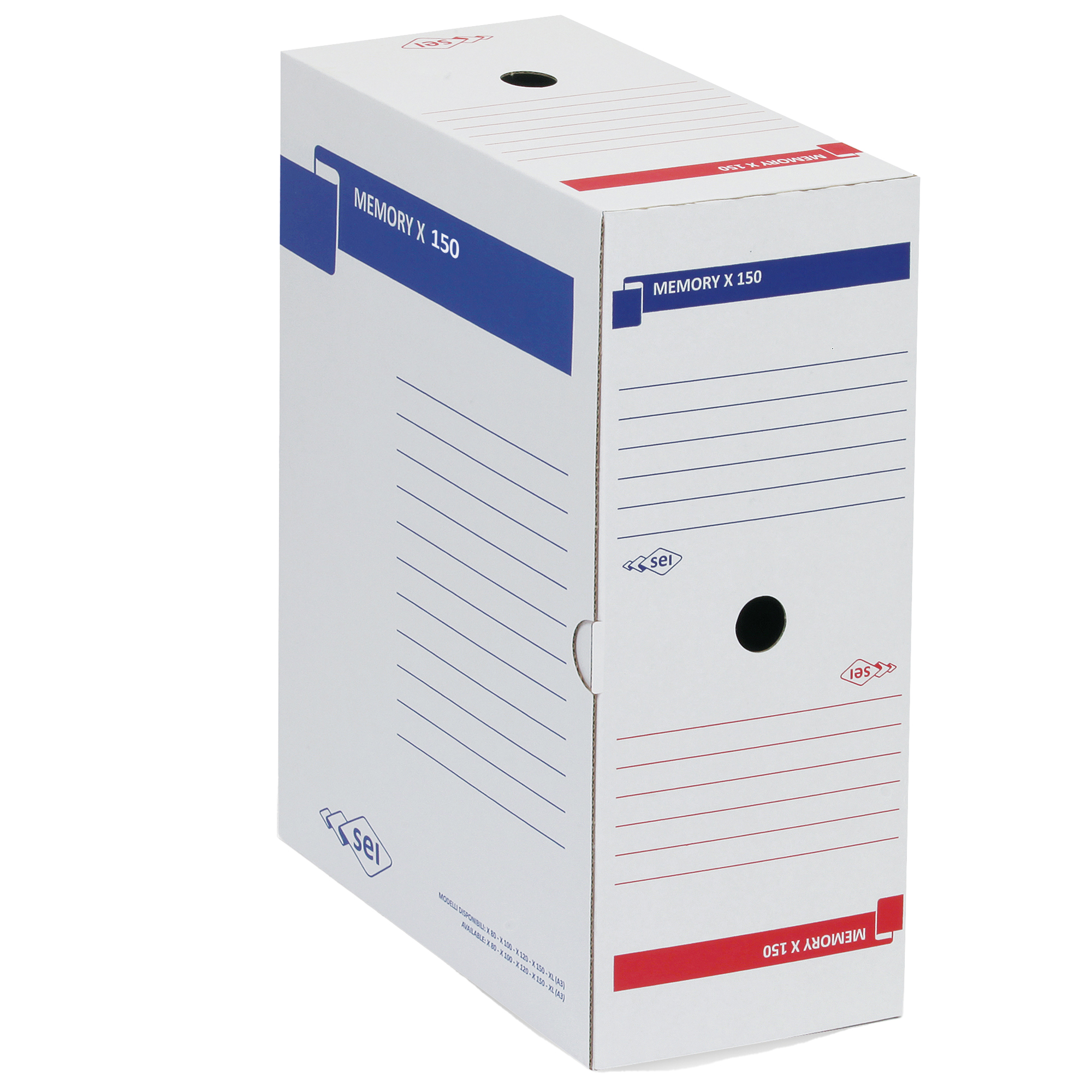 61530 Scatola archivio Memory X150 - 25 x 35 cm - dorso 15 cm - bianco - Sei Rota