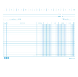 Schede dare/avere/saldo/iva - 17 x 24 cm (orizzontale) - Edipro - conf. 100 pezzi