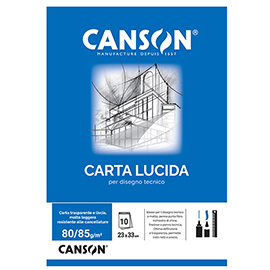 Blocco carta lucida - 23 x 33 cm - 10 fogli - 80gr - uso manuale - Canson