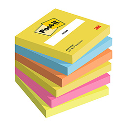 Blocco foglietti Colori Energy - 654-TFEN - 76 x 76 mm - 72 gr - colori assortiti - 100 fogli - Post-it