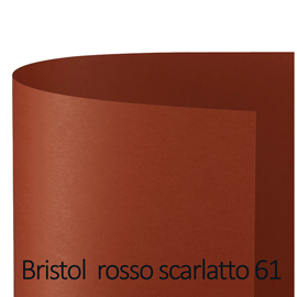Cartoncino Bristol Color - 70 x 100 cm - 200 gr - rosso scarlatto 61 - Favini - blister 10 fogli