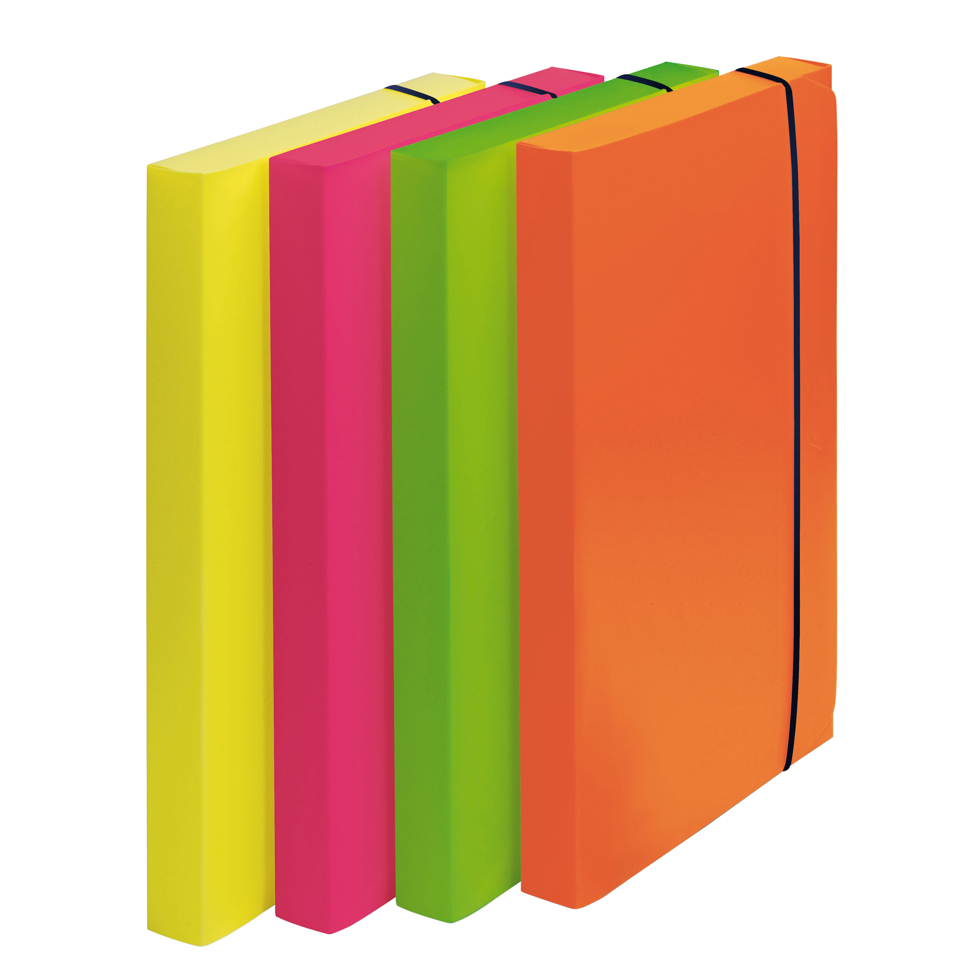 68091 Cartella progetto Shocking File - con elastico - 24 x 35 cm - colori fluo assortiti - Fellowes