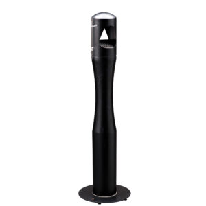 Posacenere da terra - a colonna - diametro 13 cm - H 101 cm - base 29 cm - inox nero - Medial