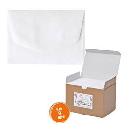 Scatola 100 buste bianche - Bristol - 9 x 14 cm - Rex Sadoch