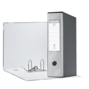 Registratore Eurofile G55 - dorso 8 cm - protocollo 23 x 33 cm - grigio metallizzato - Esselte