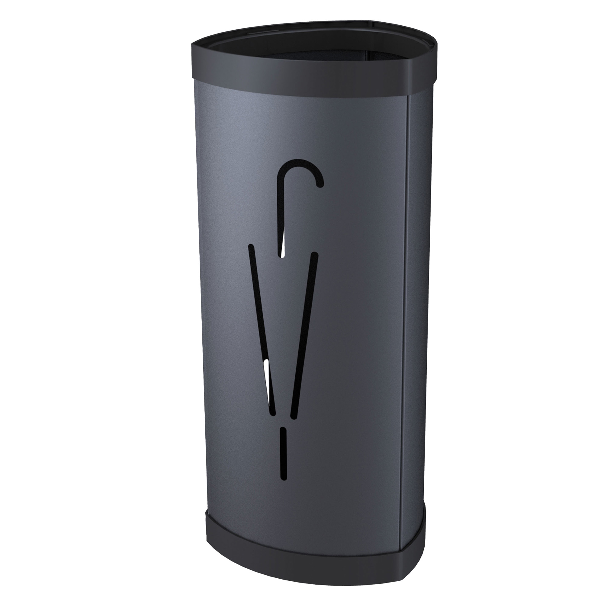 71279 Portaombrelli - diametro 26 cm - H 60 cm - metallo - nero - Alba