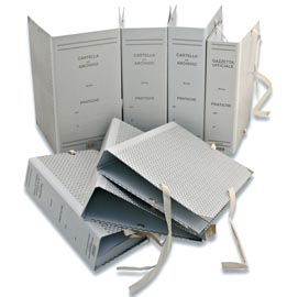 Faldone - legacci rivettati - 35 x 25 cm - dorso 10 cm - grigio - Euro-cart