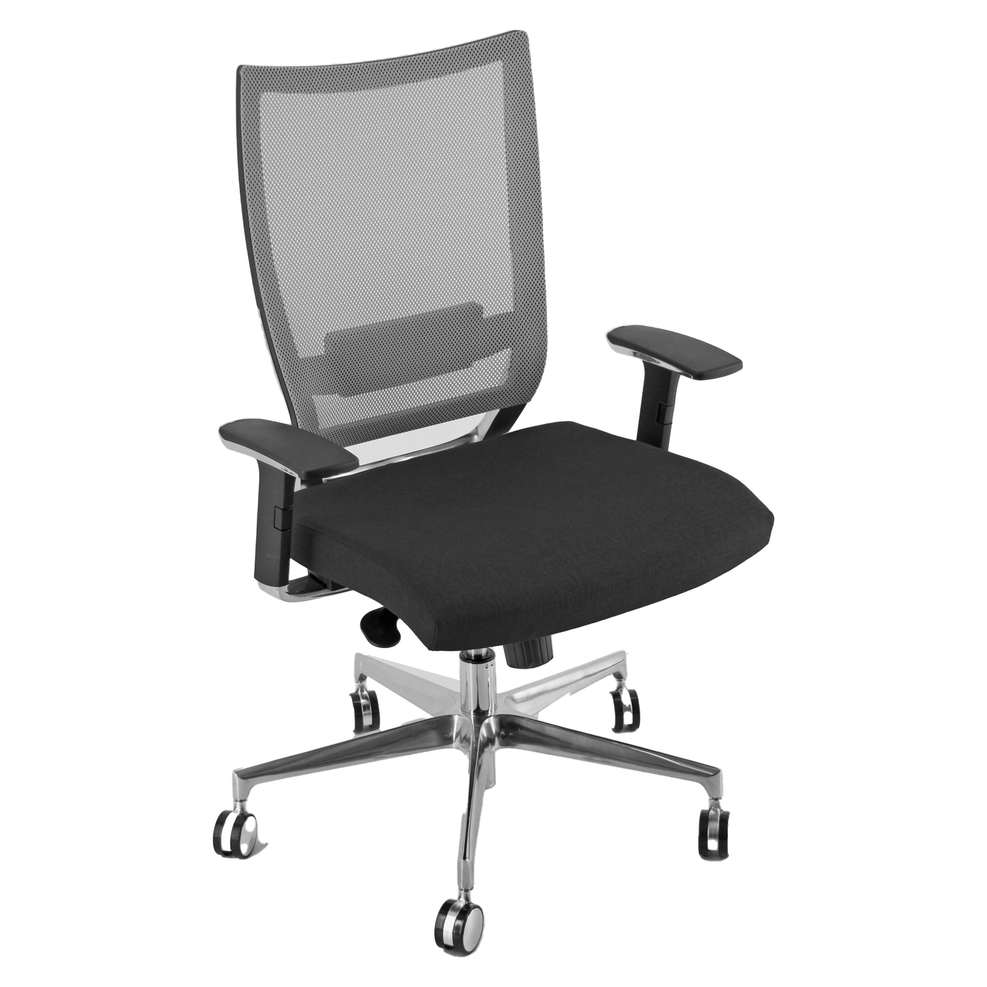 76653 Poltrona semidirezionale COTXL - con braccioli regolabili - nero/grigio - Unisit