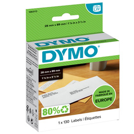 Rotolo 130 etichette LW 1983173 - 28 x 89 mm - carta - indirizzi standard - bianco - Dymo