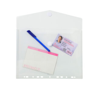 Busta forata con chiusura in velcro - PPL - 24 x 32 cm - trasparente - Exacompta