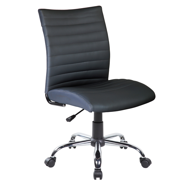 82804 Poltrona visitatore San Francisco S - con ruote - nero - Serena Group