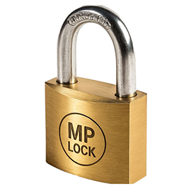 Lucchetto ad arco - ottone massiccio - 5 x 3 x 1