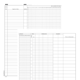 Registro presenze mensili - 48 pagine - 31 x 24