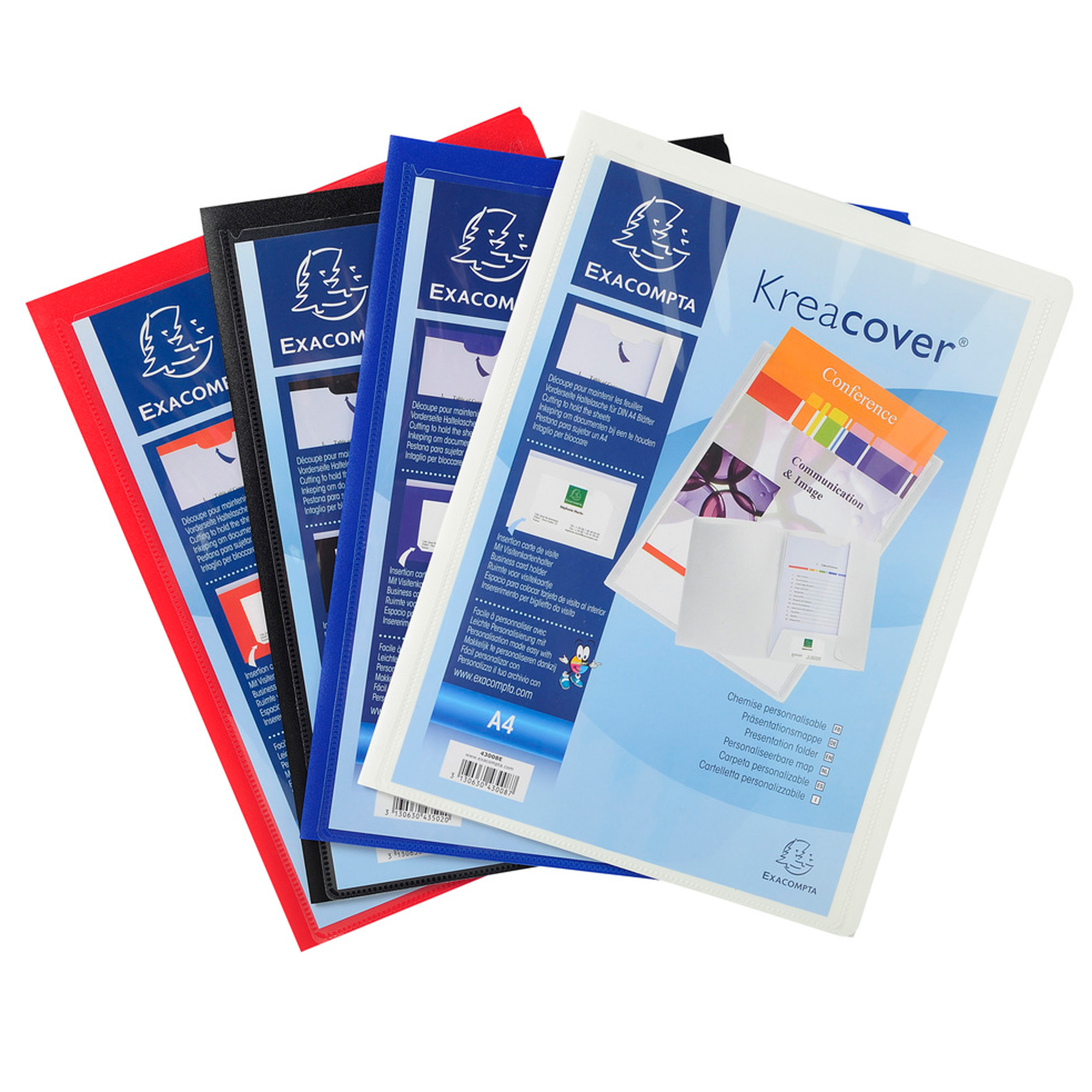 89309 Cartella di presentazione con 2 alette Kreacover - A4 - PP - colori assortiti - Exacompta